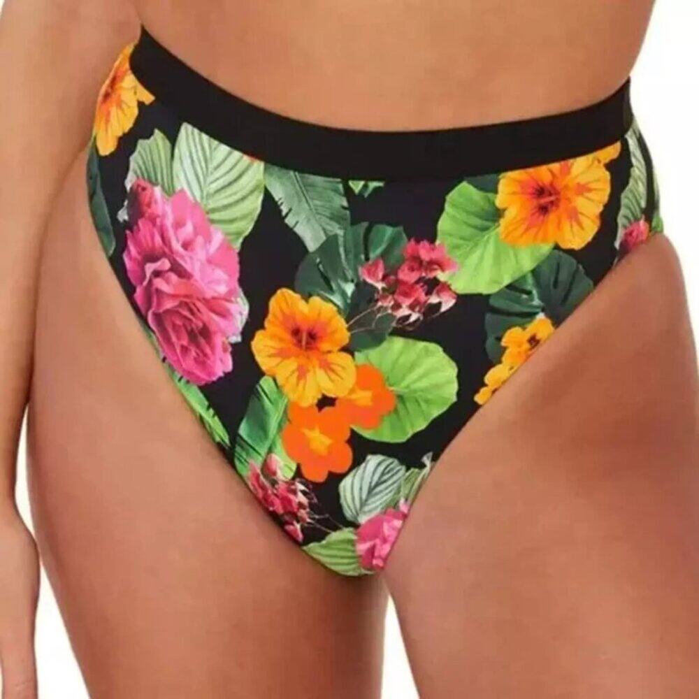 Andie Swim The Banded Cheeky Women's Bikini Bottom Tropical Floral NWT Size XS